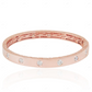 VVS Moissanite Rose Gold Unique Bangle Bracelet For Women CustomDiamJewel