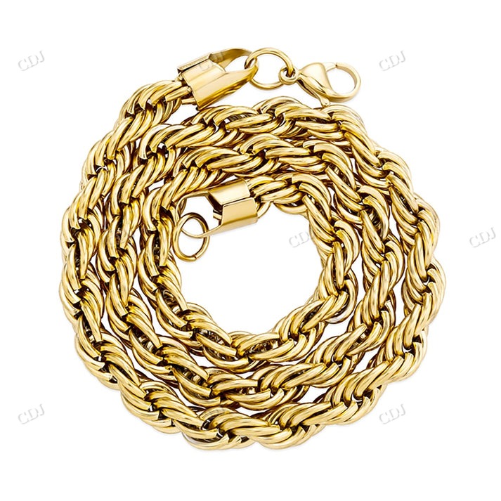 Antique 8MM Sterling Silver Rope Chain hip hop jewelry CustomDiamJewel