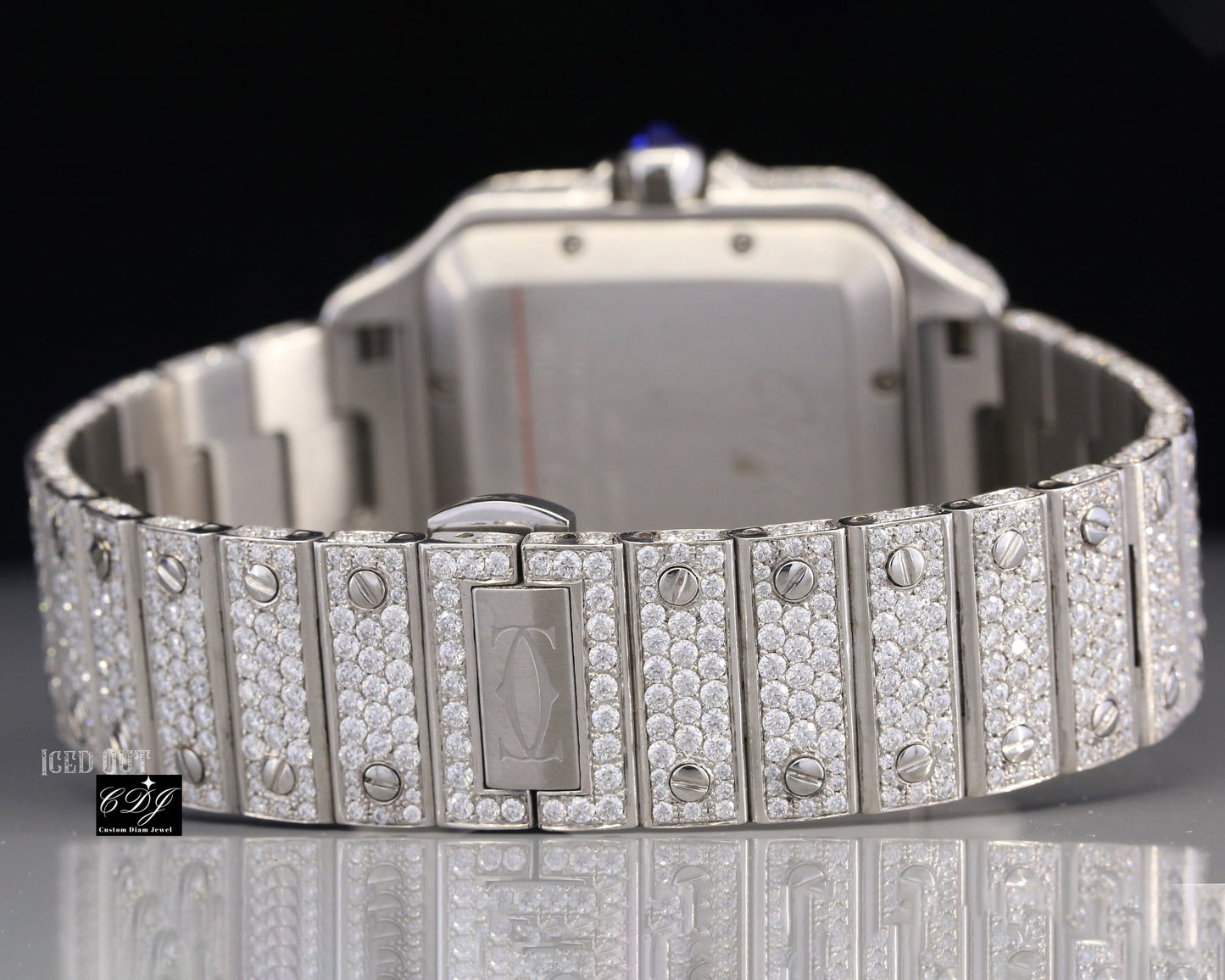 Luxury Men's Moissanite Diamond Cartier Watch customdiamjewel