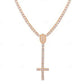 Fully Iced Out VVS D Moissanite Crosses Shape Tennis Chain Necklace hip hop jewelry CustomDiamJewel