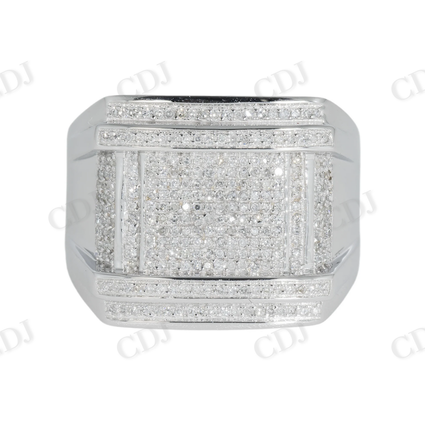 0.70 CTW Iced Out Silver Moissanite Ring Hip Hop Ring customdiamjewel