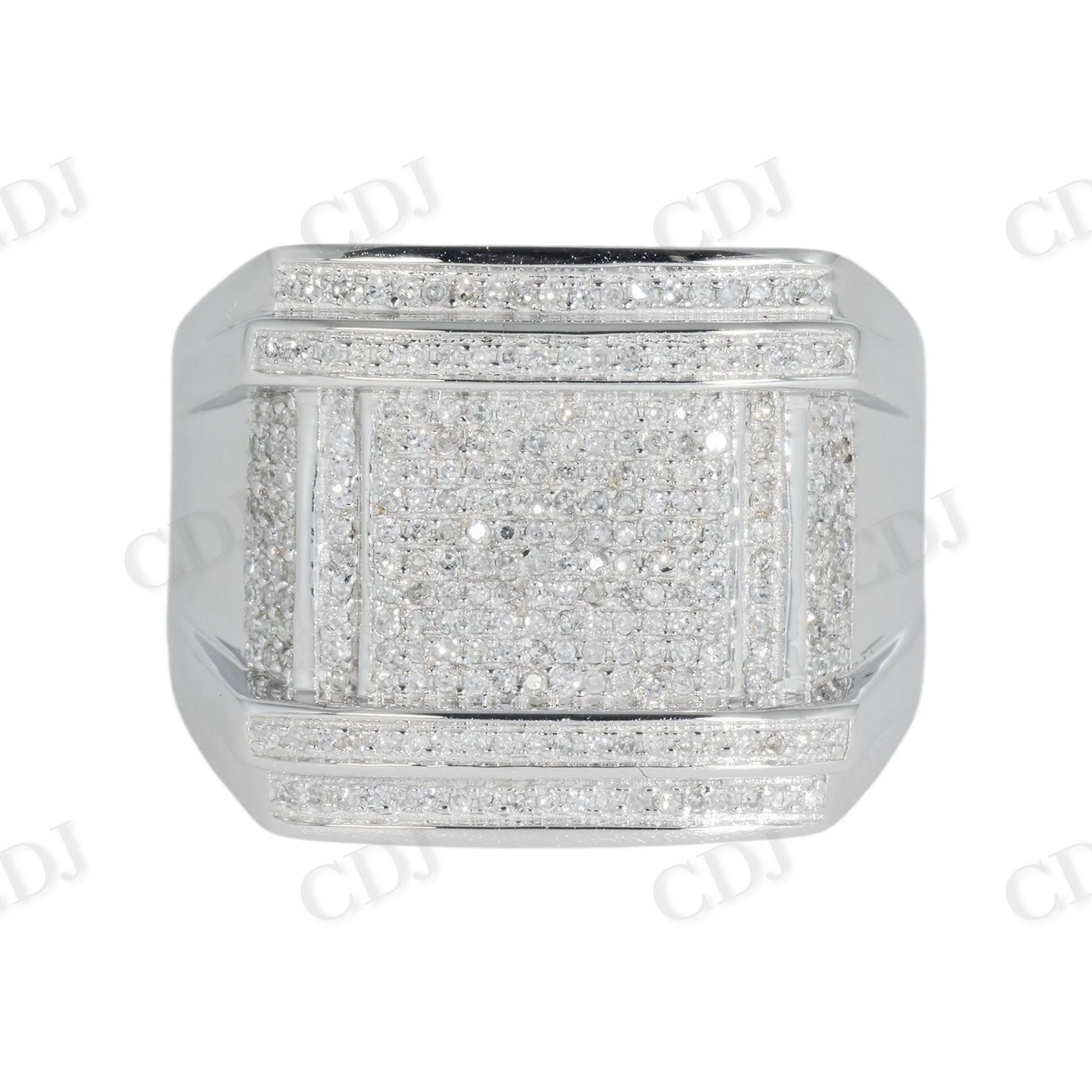 0.70 CTW Iced Out Silver Moissanite Ring Hip Hop Ring customdiamjewel