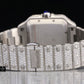 Full White Cartier Santos Natural Diamond Watch customdiamjewel