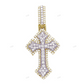 Customized Two Tone Gothic 10k Cross Pendant hip hop jewelry CustomDiamJewel