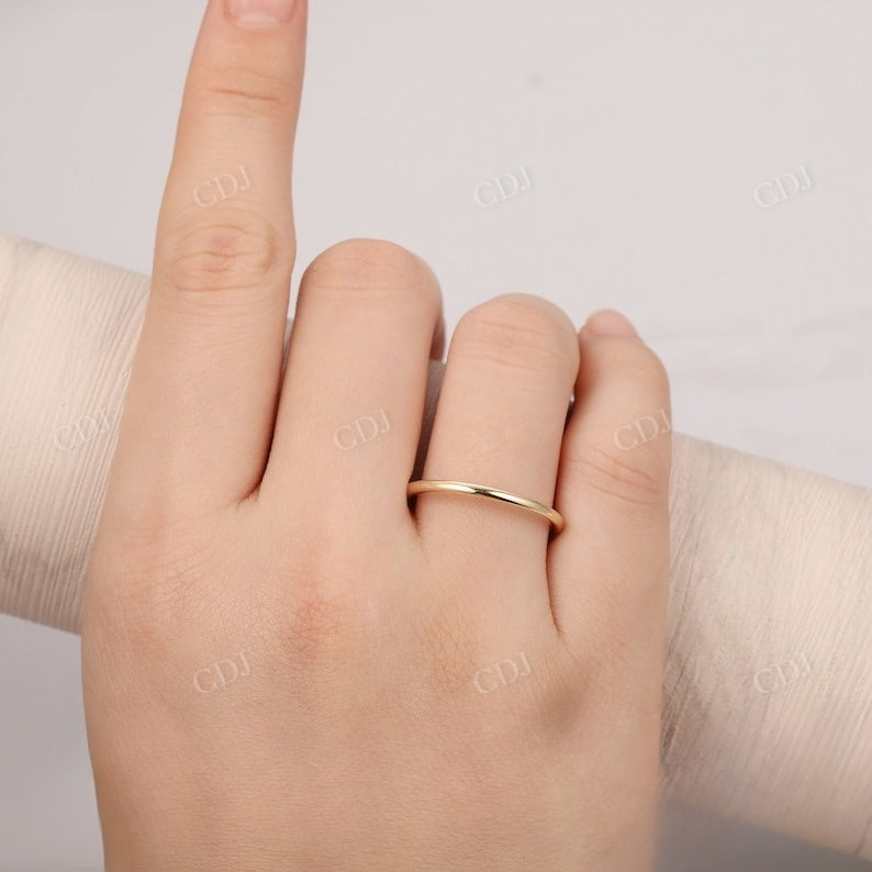 1.5MM Solid Gold Rounded Plain Wedding Band Wedding Band customdiamjewel   