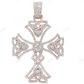 Flower Cross 2.2 Inch Lab Grown Diamond 10K Gold Pendant Hip Hop Pendent CustomDiamJewel