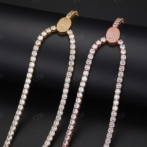 Fully Iced Out VVS D Moissanite Crosses Shape Tennis Chain Necklace hip hop jewelry CustomDiamJewel