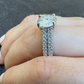Two Band Moissanite Engagement Ring For Women  customdiamjewel   
