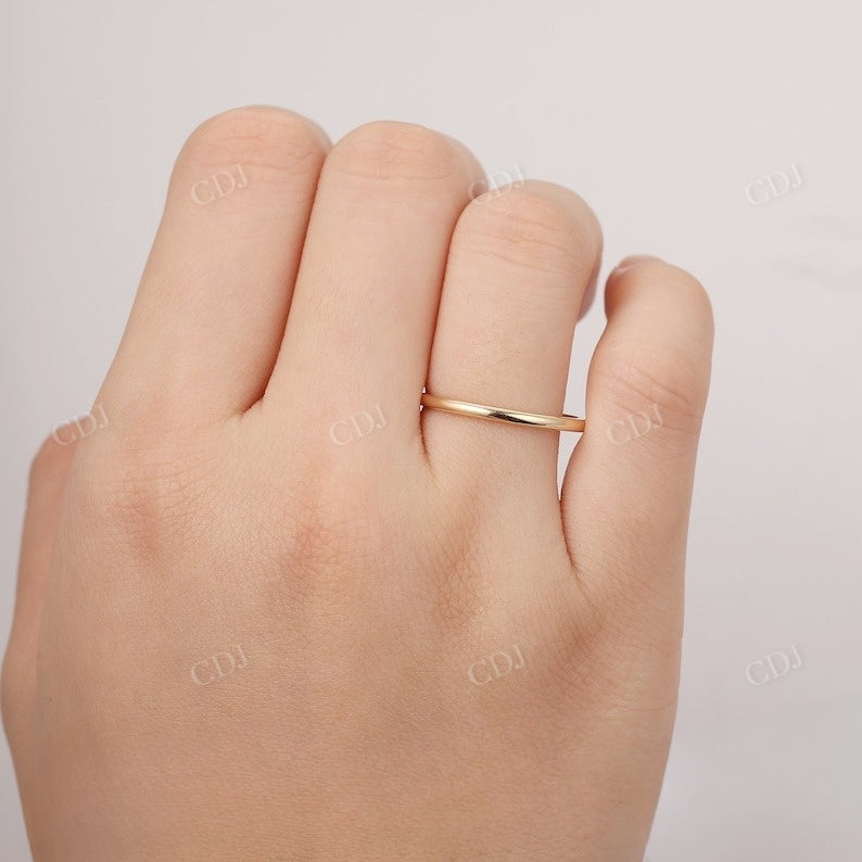 1.5MM Solid Gold Rounded Plain Wedding Band Wedding Band customdiamjewel   