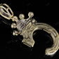 1.5" 0.31 CTW Initial Letter 'C' 10K Gold Diamond Crown Pendant CustomDiamJewel