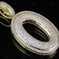 1.4" 0.85 CTW 10K Gold Natural Diamond Initial O Letter Pendant CustomDiamJewel