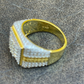 Alternating Round And Baguette Diamond Hip Hop Ring  customdiamjewel   