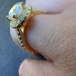 Cushion Cut Moissanite Engagement Promise Ring  customdiamjewel   