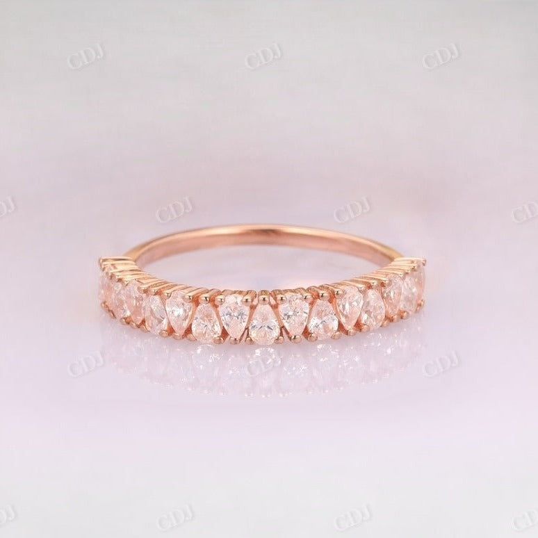 Alternative Pear Half Eternity Lab Grown Diamond Wedding Band Wedding Band customdiamjewel   