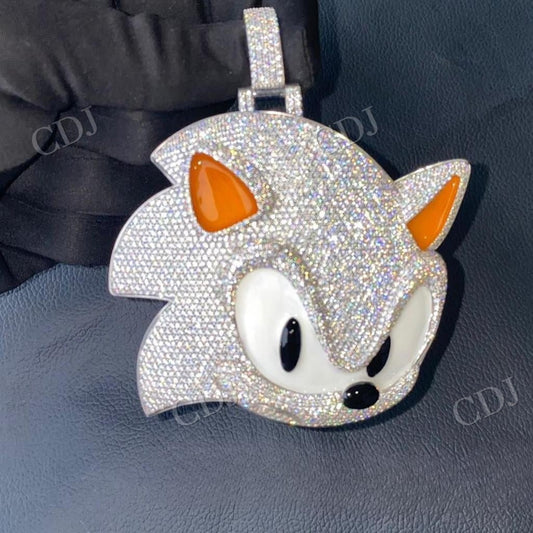 Hip Hop Moissanite Diamond Large Sonic Pendant hip hop jewelry CustomDiamJewel   