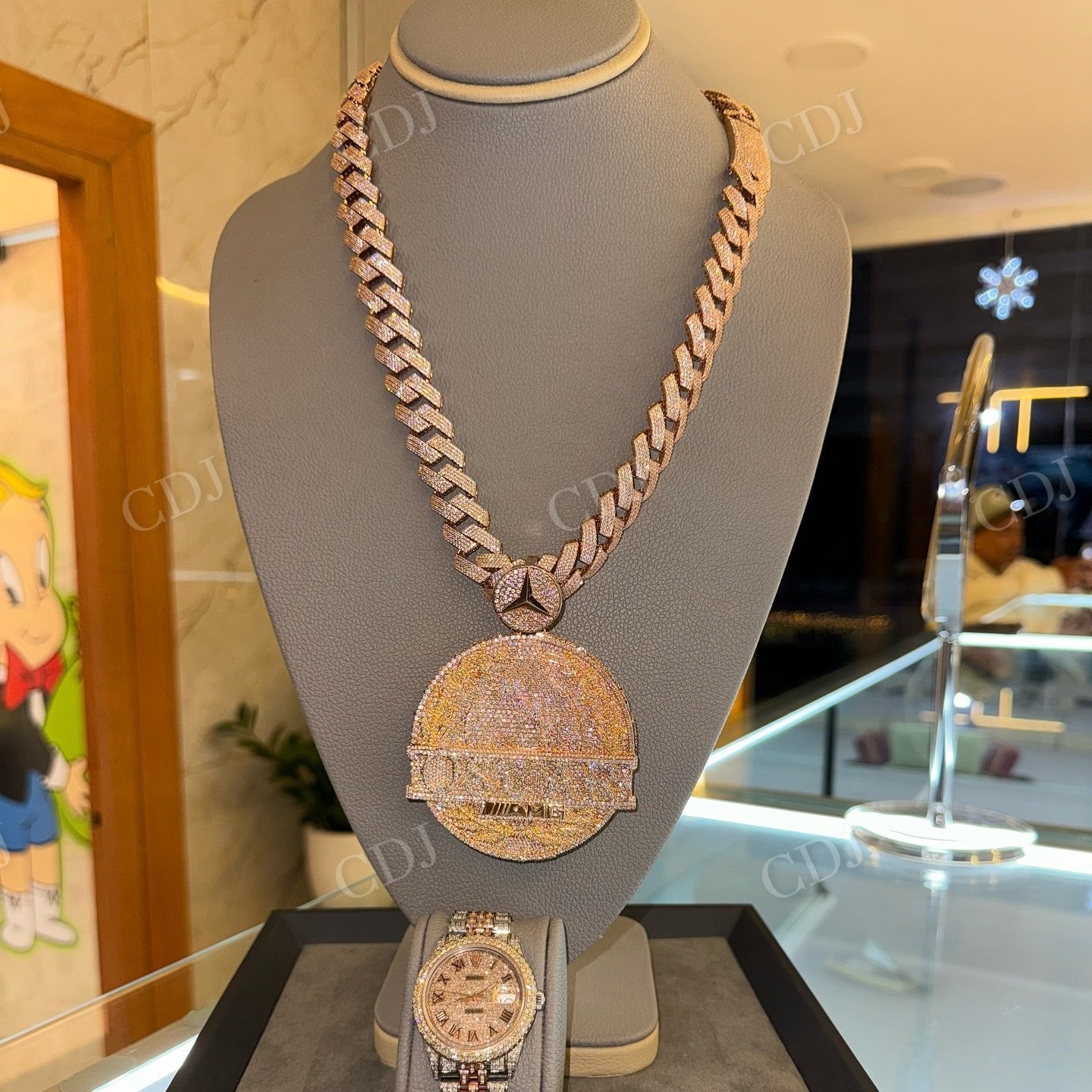 VVS Moissanite Diamond 10K Gold Plated Hip Hop Pendant hip hop jewelry CustomDiamJewel   