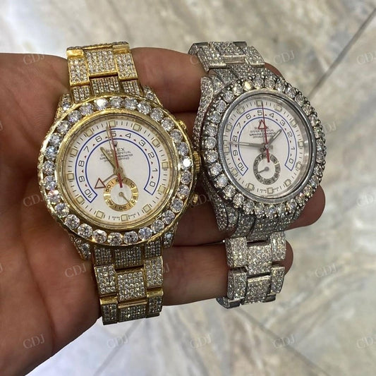 Hip Hop Luxury Iced Out Custom Dial Moissanite Watch customdiamjewel