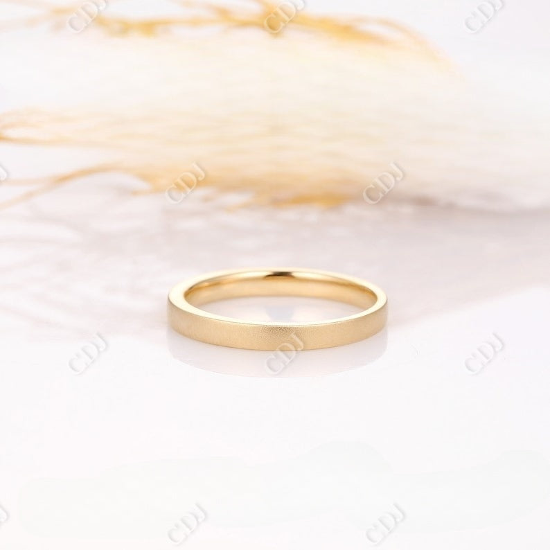 Plain Matte Yellow Gold Wedding Band Wedding Band customdiamjewel   