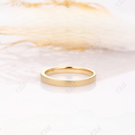 14K yellow Gold Matte Finish Wedding Band  customdiamjewel 10 KT Solid Gold Yellow Gold VVS-EF