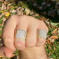 Large Solid Gold Diamond Hip Hop Ring  customdiamjewel   