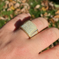 Large Solid Gold Diamond Hip Hop Ring  customdiamjewel   