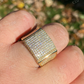 Large Solid Gold Diamond Hip Hop Ring  customdiamjewel   