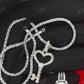 10K White Gold Diamond Heart Kry Pendant hip hop jewelry CustomDiamJewel   