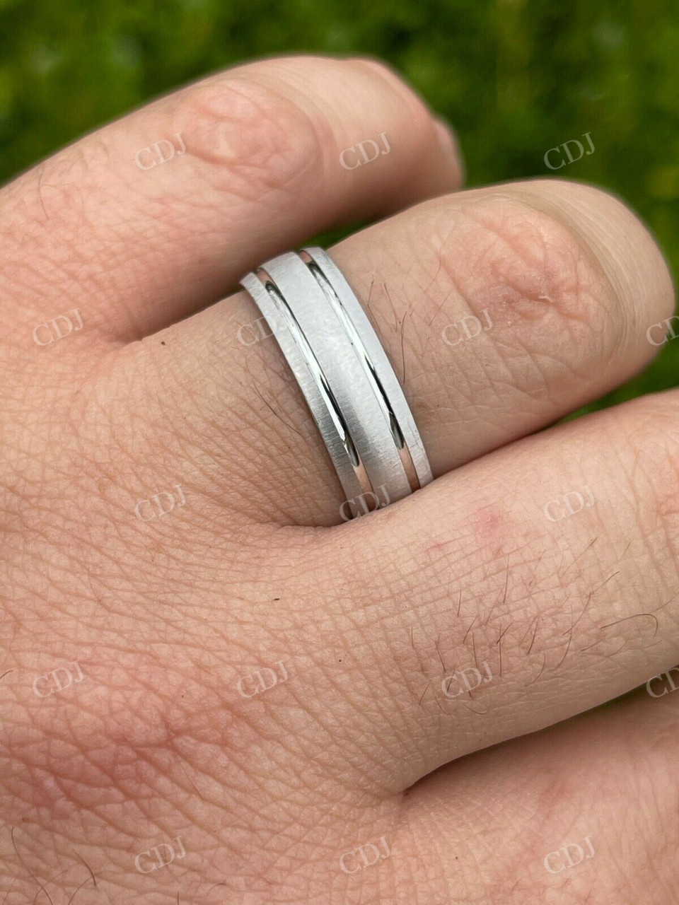 7mm Plain Brushed Finished Ring  customdiamjewel   