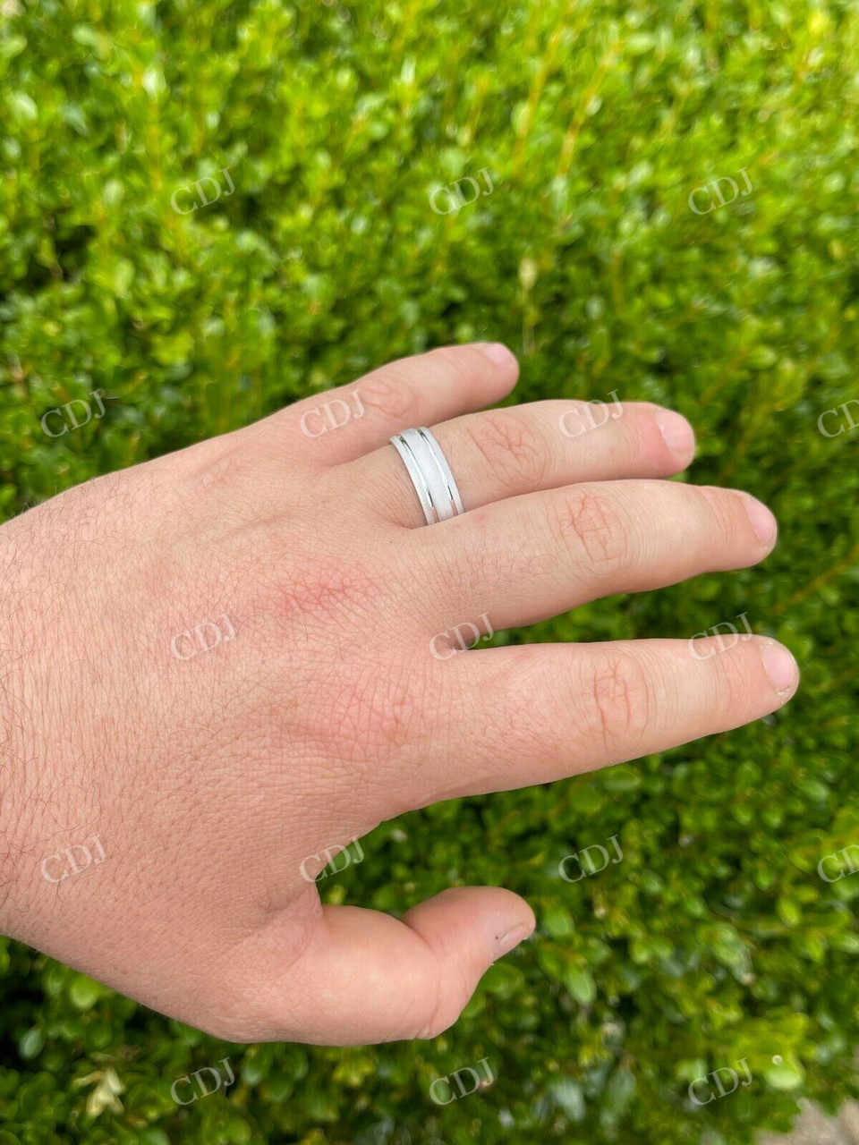 7mm Plain Brushed Finished Ring  customdiamjewel   