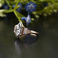 Hexagon Moissanite Diamond Baguette Ring