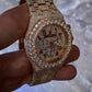 Full Iced Out Gold Plated AP Moissanite Watches customdiamjewel
