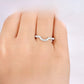 0.38CT Round Cut Natural Diamond Curved Wedding Band  customdiamjewel   