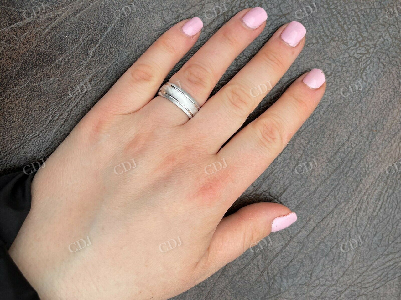 7mm Plain Brushed Finished Ring  customdiamjewel   