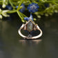 Hexagon Moissanite Diamond Baguette Ring