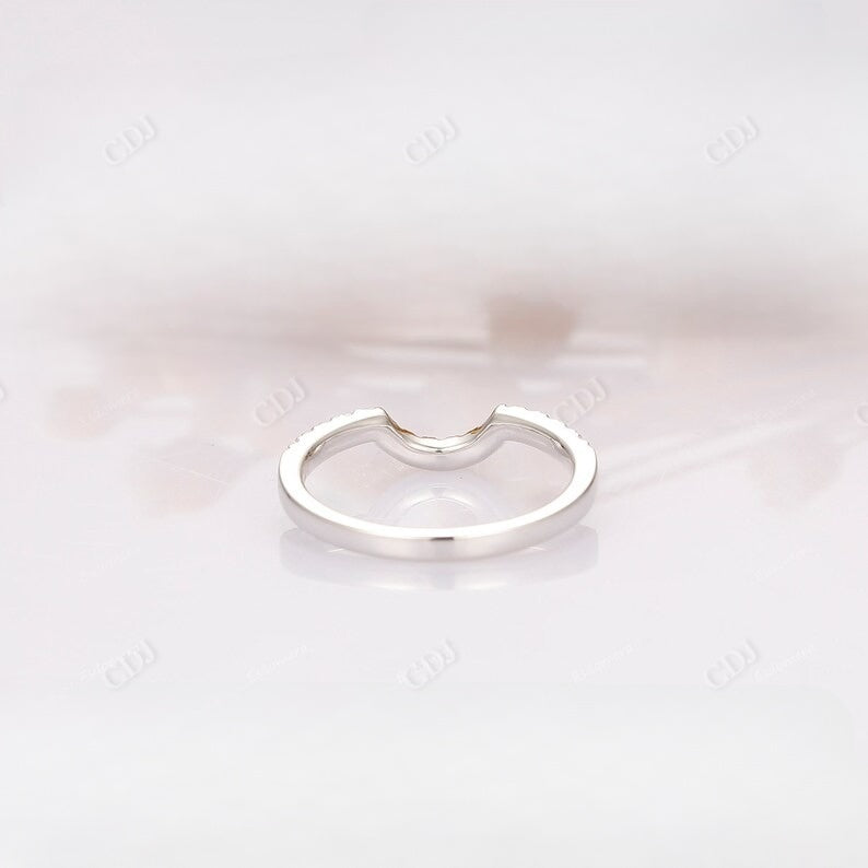 0.38CT Round Cut Natural Diamond Curved Wedding Band  customdiamjewel   