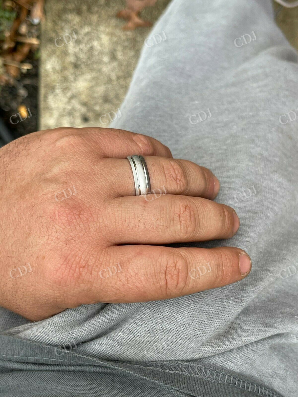 7mm Plain Brushed Finished Ring  customdiamjewel   