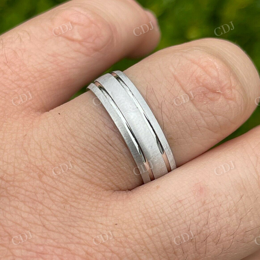 7mm Plain Brushed Finished Ring  customdiamjewel   