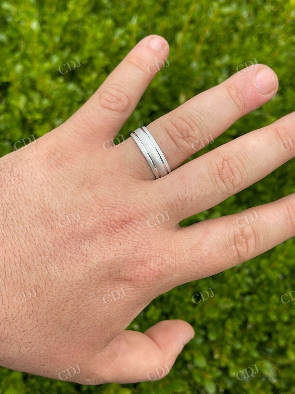 7mm Plain Brushed Finished Ring  customdiamjewel   