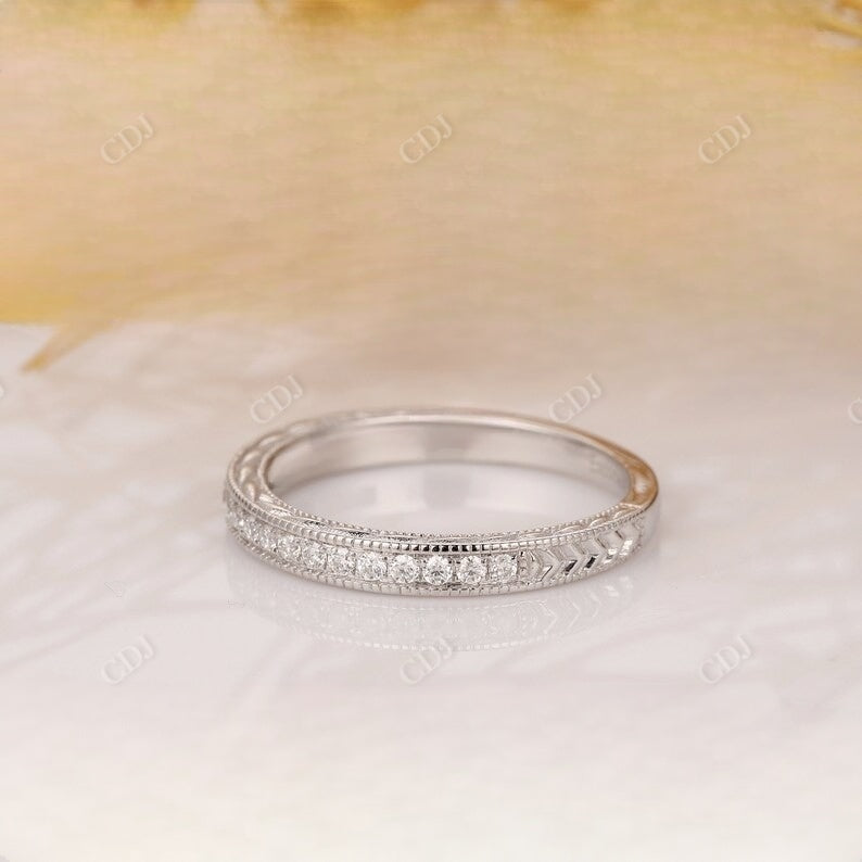 0.19CT Round Cut Real Diamond Matching Wedding Band  customdiamjewel   