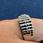 Round Moissanite Wide Band Mens Ring  customdiamjewel   