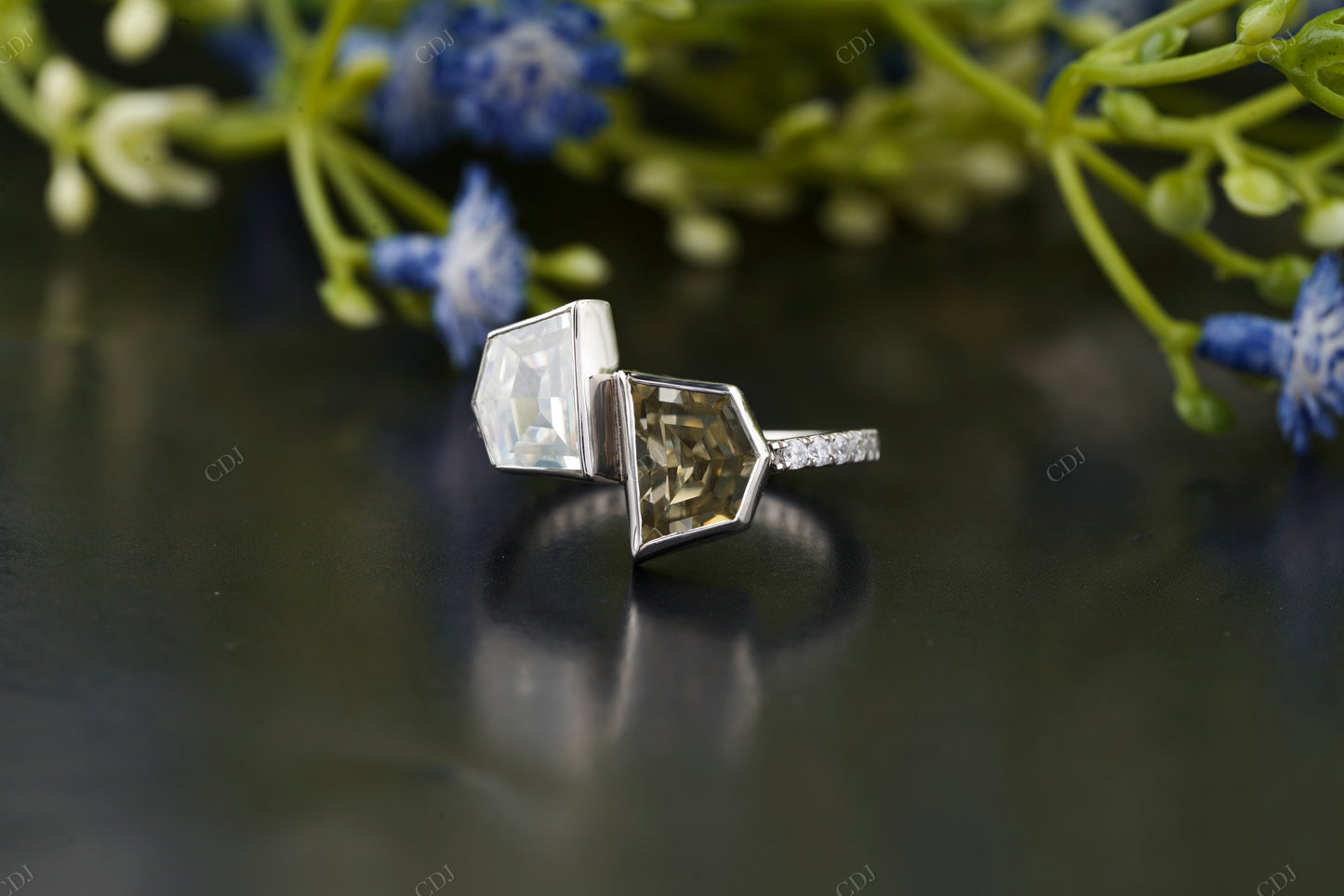Geometric Hexagon Lab-Grown Diamond Ring