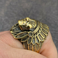 18K Gold Indian Head Chief Hip Hop Ring  customdiamjewel   