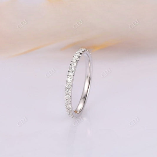 0.78CT Round Natural Diamond Full Eternity White Gold Wedding Band  customdiamjewel 10 KT Solid Gold White Gold VVS-EF
