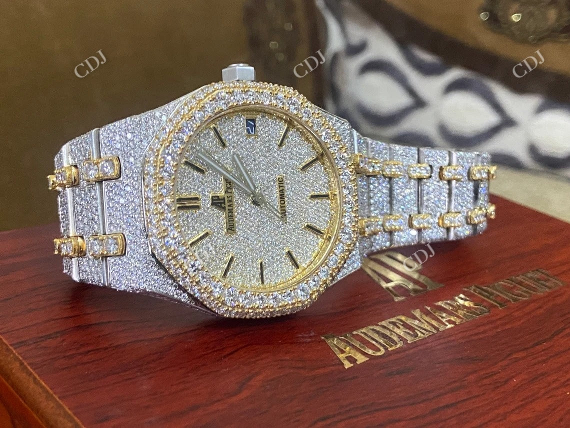 Moissanite Iced Out Audemars Piguet Watch customdiamjewel