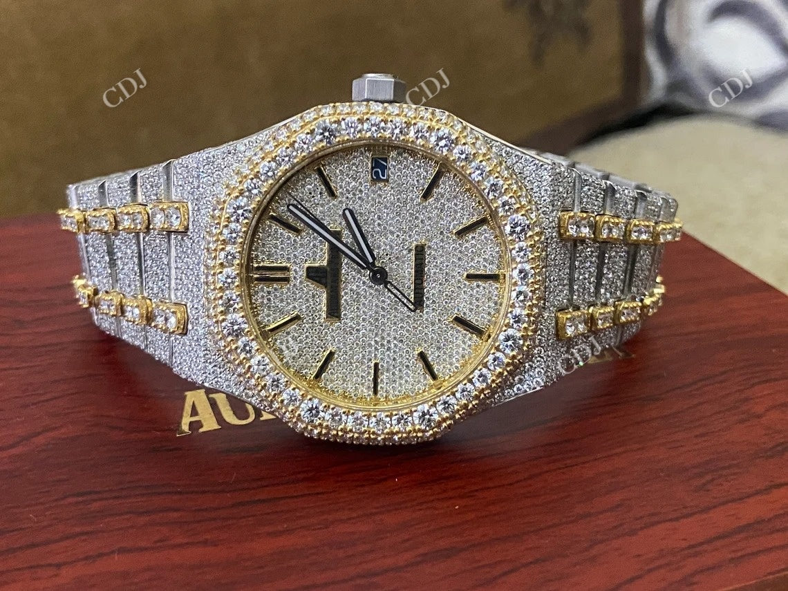 Moissanite Iced Out Audemars Piguet Watch customdiamjewel