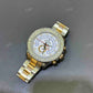 42mm Rolex Two Tone Bezel Set Moissanite Diamond Watch customdiamjewel