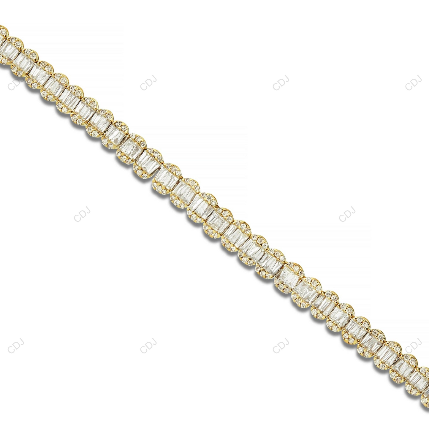 Moissanite 14KT Gold Plated GRA Certificated Tennis Chain CustomDiamJewel
