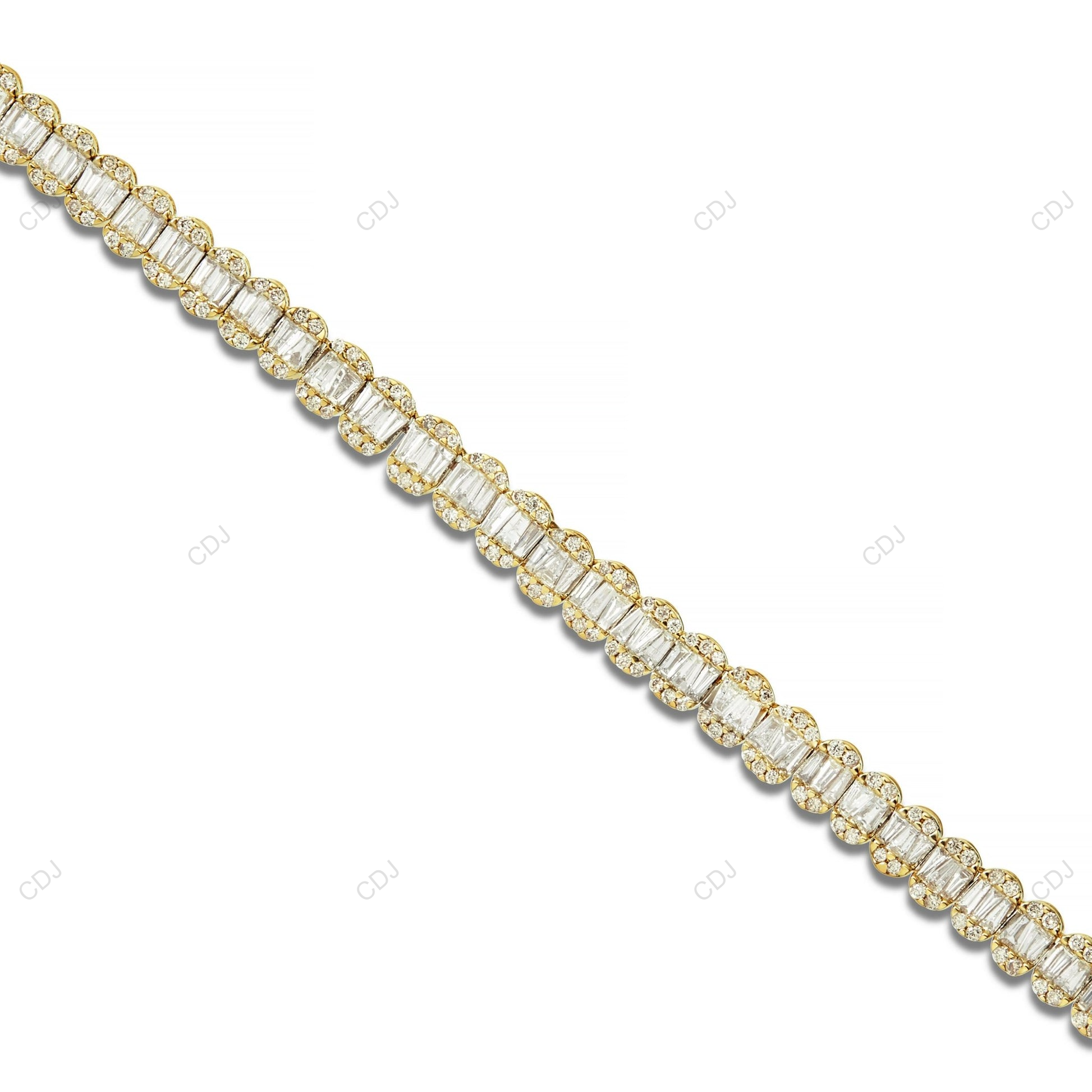 Moissanite 14KT Gold Plated GRA Certificated Tennis Chain CustomDiamJewel