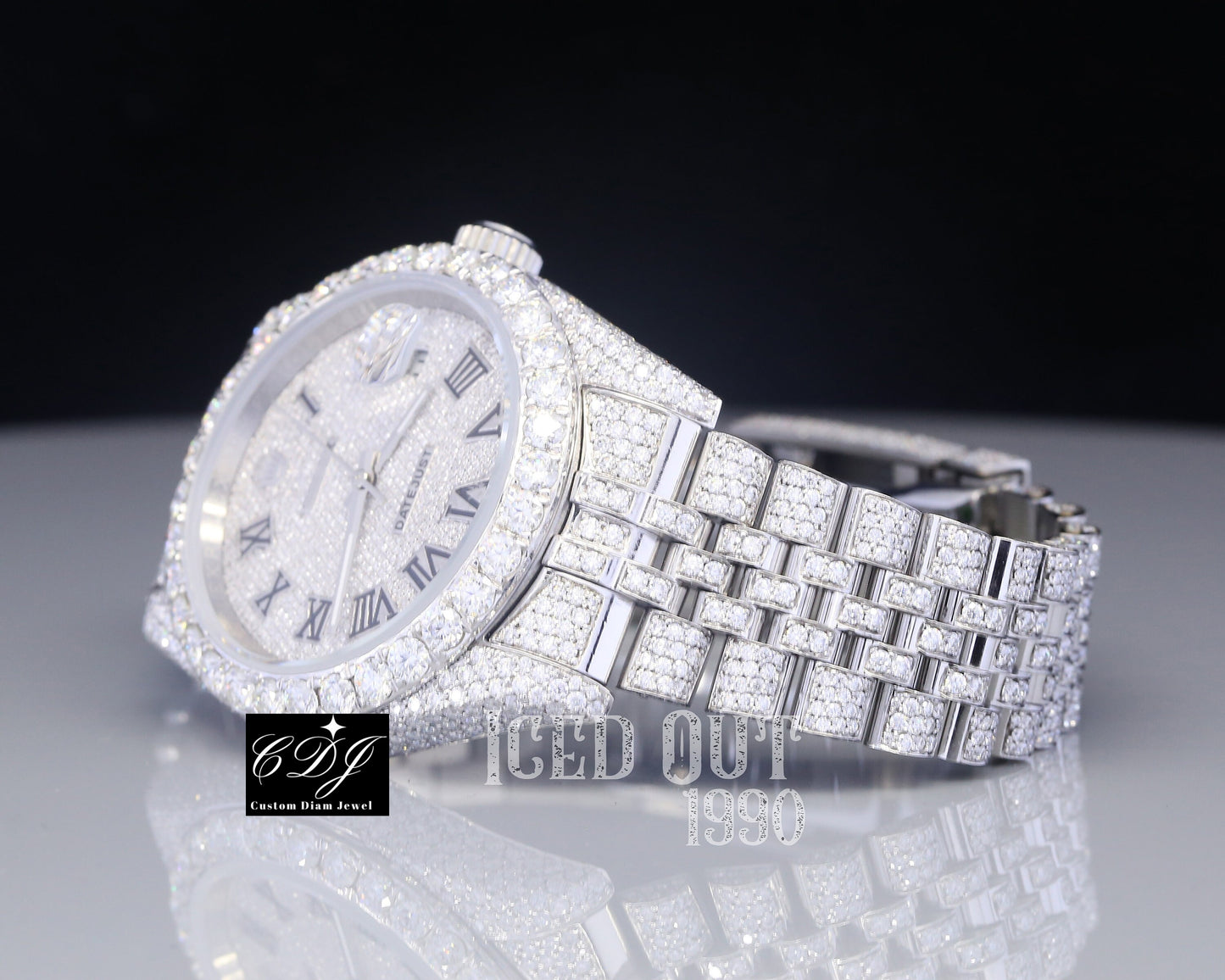 Moissanite Diamond Hip Hop Watch For Men customdiamjewel