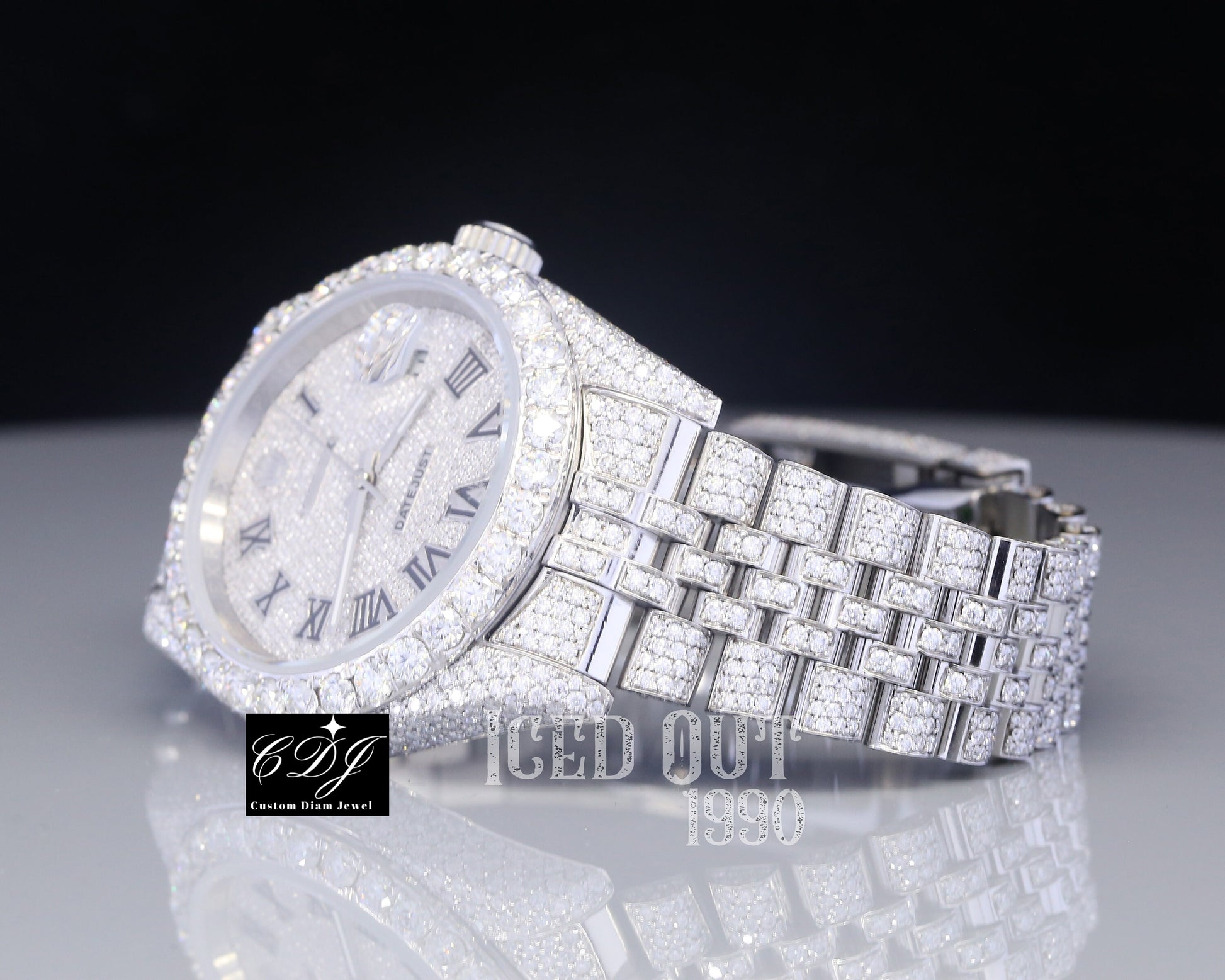 Moissanite Diamond Hip Hop Watch For Men customdiamjewel